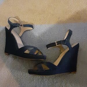 Guess Denim Wedge Sandals